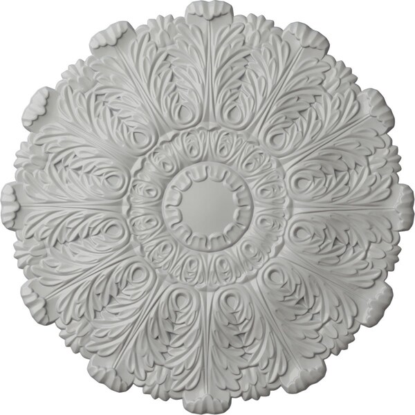 Ekena Millwork Durham Ceiling Medallion (Fits Canopies up to 4 1/4"), Hand-Painted Frost, 31"OD x 1 1/2"P CM31DUFRF - main
